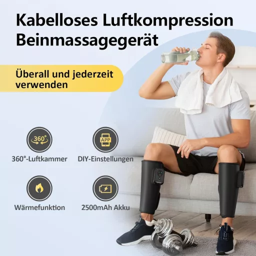 Comfytemp Vezeték nélküli lábmasszírozó légnyomásos fűtéssel 2 db