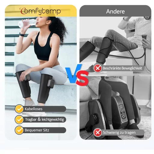 Comfytemp Vezeték nélküli lábmasszírozó légnyomásos fűtéssel 2 db