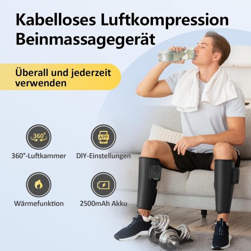 Comfytemp Vezeték nélküli lábmasszírozó légnyomásos fűtéssel 2 db