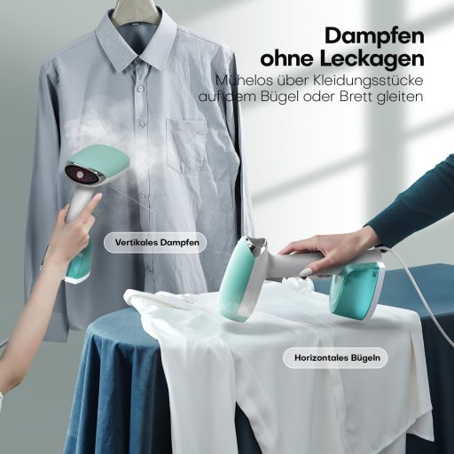 AROEVE 1500W Gőzölő Kézi Gőzvasaló 365ml Tartállyal Gyors Felmelegítés Hordozható