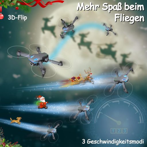 Dronă pliabilă Wipkviey T28 cu cameră 1080p FPV quadcopter pentru începători și adulți