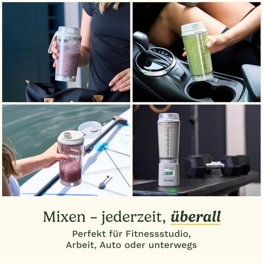 Cuisinart Blast & Go Wireless Mixer USB-C Töltéses Turmixgép 500ml Utazó Pohár