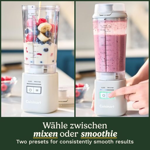 Cuisinart Blast & Go Wireless Mixer USB-C Töltéses Turmixgép 500ml Utazó Pohár