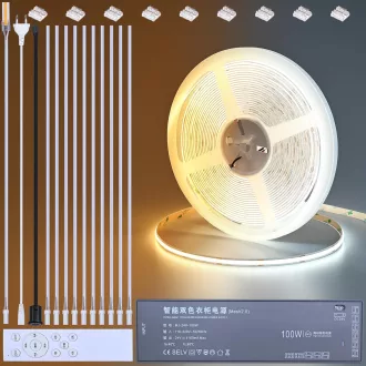   BENLUN 24V CCT LED szalag 10m konyhaszekrény világítás 2700K-6500K dimmerrel