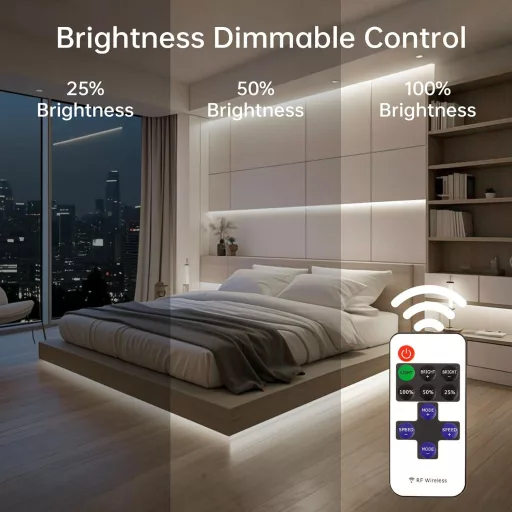 PSTAR COB LED pásik 3m, 24V, 4000K prírodná biela, 320 LED/m, s diaľkovým ovládaním