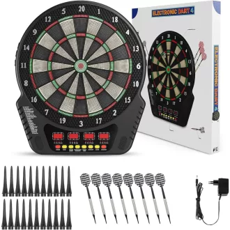   KIRJAUDU Elektronikus Darts Tábla LCD Kijelzővel Felnőtteknek