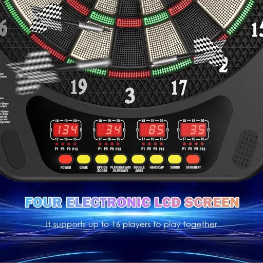 KIRJAUDU Elektronikus Darts Tábla LCD Kijelzővel Felnőtteknek
