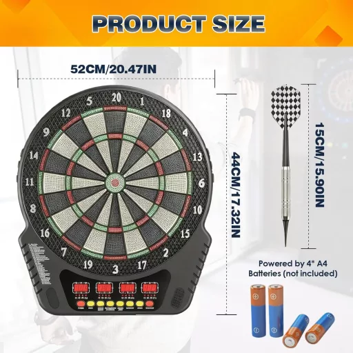KIRJAUDU Elektronikus Darts Tábla LCD Kijelzővel Felnőtteknek