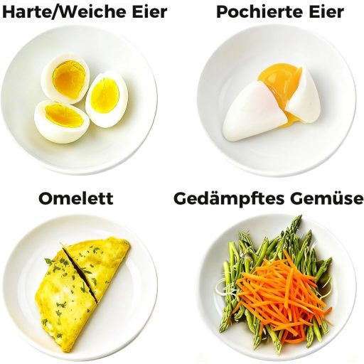 YASHE Elektromos Tojásfőző 7 Tojáshoz Kemény Puha Főzéshez Omlett Készítő