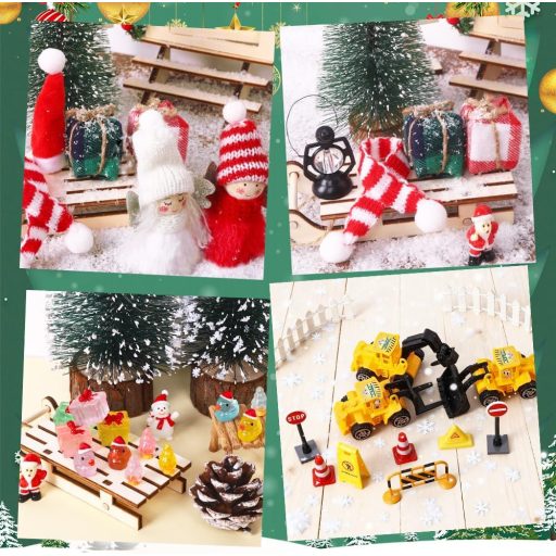 XIMISHOP 78-dielna súprava vianočných škriatkov, stavebnica domčeka pre škriatkov s dekoráciami