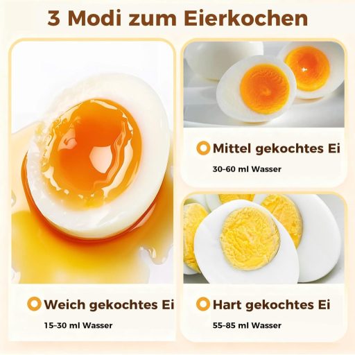 YASHE Elektromos Tojásfőző 7 Tojáshoz Kemény Puha Főzéshez Mérőpohárral