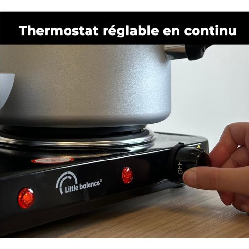 LITTLE BALANCE Vintage Elektromos Dupla Főzőlap 2 Termosztáttal Diákoknak Camping Irodához