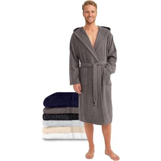   Twinzen Férfi Fürdőköpeny 100% Pamut Terry Frottír Oeko-Tex Minősített