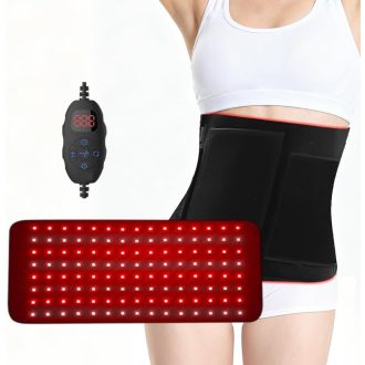   Centură de terapie cu lumină roșie Piashow cu 120 LED-uri, masaj prin vibrații cu 5 trepte, ameliorarea durerii cu infraroșu
