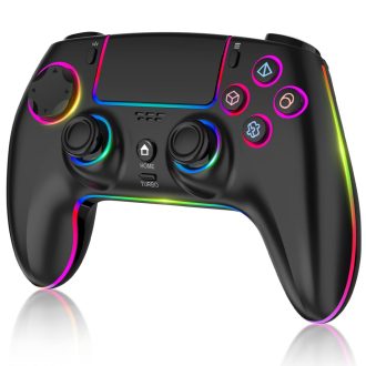   Bezdrôtový herný ovládač MYSTILUCK pre PS5/PC/MAC/iOS/Android/Steam Deck s RGB LED osvetlením a Hallovým efektom na páčkach