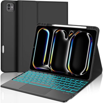   SENGBIRCH iPad Pro 11 M4 2024 Tipkovnica Futrola Francuski AZERTY Trackpad Osvijetljena