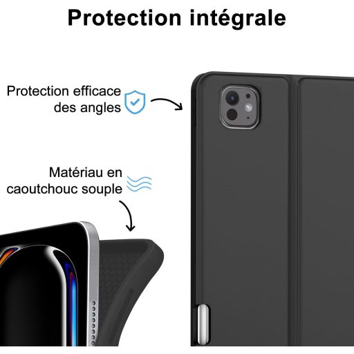 SENGBIRCH iPad Pro 11 M4 2024 Tipkovnica Futrola Francuski AZERTY Trackpad Osvijetljena