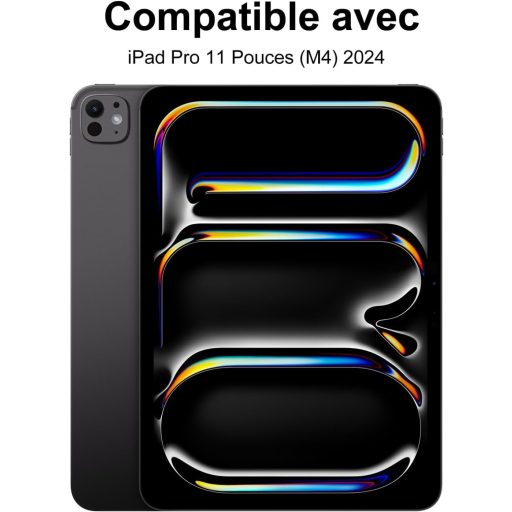 SENG BIRCH Husă Tastatură iPad Pro 11 M4 2024 Franceză AZERTY cu Trackpad și Iluminare