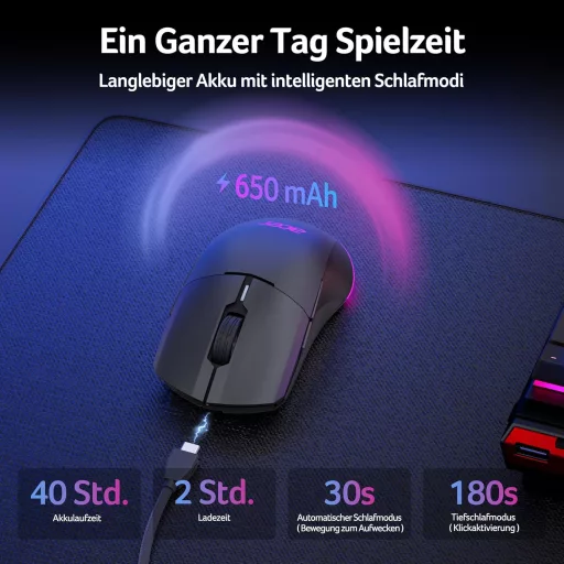 Acer Gaming Egér Dual Mode 24K DPI Wireless RGB Programozható Bal és Jobbkezes