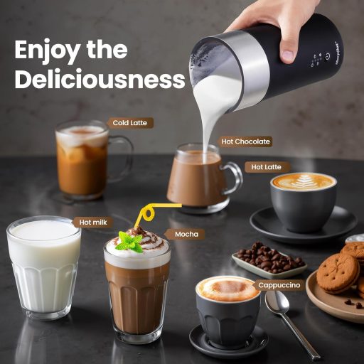 Morpilot 4az1-ben elektromos tejhabosító 240ml rozsdamentes acél