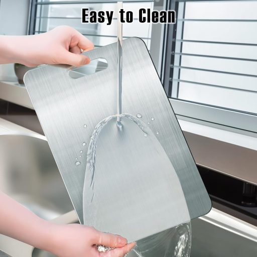 Kazaigou 2 darabos vágódeszka titánium rozsdamentes acél kétoldalas élelmiszer