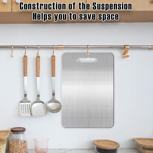 Kazaigou 2 darabos vágódeszka titánium rozsdamentes acél kétoldalas élelmiszer