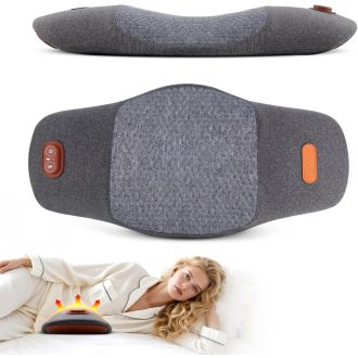   Pernă lombară electrică USUIELIGHT cu căldură și masaj prin vibrații - Pernă de spate ortopedică din spumă cu memorie