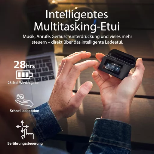 Bezdrôtové slúchadlá Philips TAT6000BK True Wireless s aktívnym potlačením hluku, 28-hodinovou výdržou batérie, Bluetooth 5.4