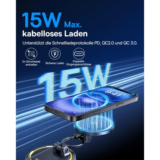 Baseus VC2 Flex Pro 15W MagSafe držiak na mobil do auta s bezdrôtovým nabíjaním