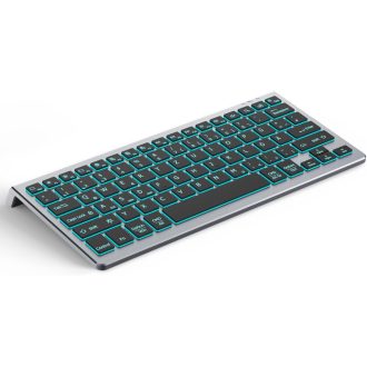  CACOE Bluetooth Billentyűzet iPad/Tablet/PC-hez, 7 Szín Háttérvilágítás, 3 Csatorna