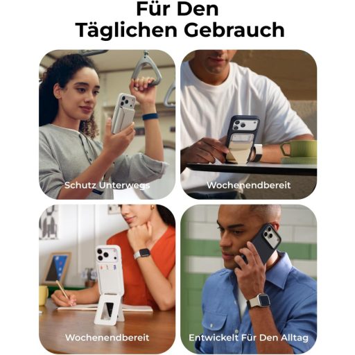 MOFT MOVAS iPhone 17 Pro Max mágneses tok, vegán bőr, puha tapintás, foltálló