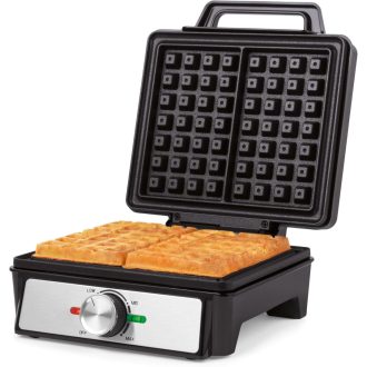   Salter Gofrisütő Gép Dupla Lemezzel, Mély Belgás Amerikai Gofri, Hőmérséklet Szabályozás, 1600W