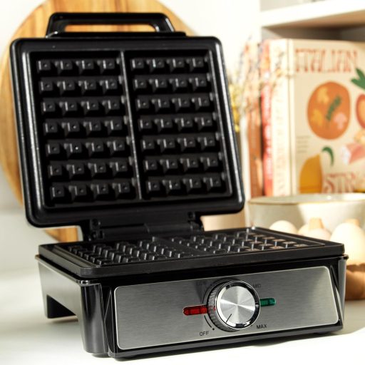 Salter Gofrisütő Gép Dupla Lemezzel, Mély Belgás Amerikai Gofri, Hőmérséklet Szabályozás, 1600W