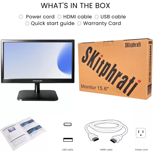 SKitphrati 15,6" érintőképernyős monitor 1080P Full HD
