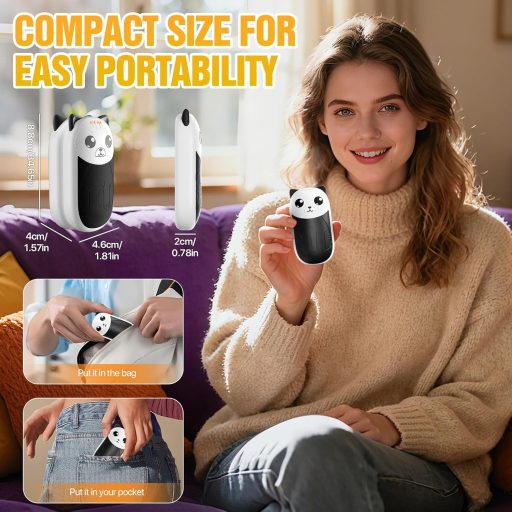 RoserRose 2 buc Încălzitor Electric de Mâini 6000mAh Reîncărcabil 4 Nivele