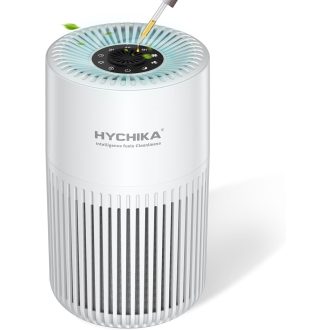   HYCHIKA Légtisztító allergiásoknak aromaterápiával, H13 HEPA szűrő, csendes 20dB, fehér