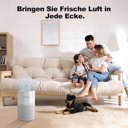 HYCHIKA Légtisztító allergiásoknak aromaterápiával, H13 HEPA szűrő, csendes 20dB, fehér