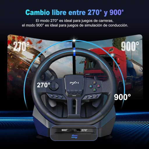 PXN V900 Gen2 Versenykerék pedálokkal, 270°/900° forgás, Hall-effekt, vibráció