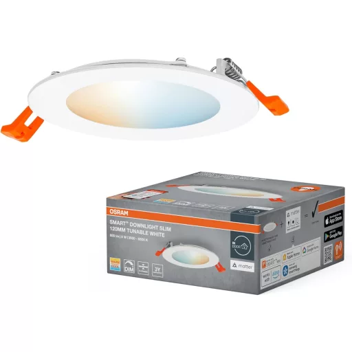 Spot LED încastrat Osram SMART+ Matte Recess Slim WiFi 120mm 8W - 120mm, rotund, ultra-subțire