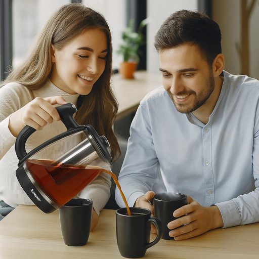 BEPER 1,8L Üveg Vízforraló 2200W Forgatható Talppal és Automatikus Lekapcsolással