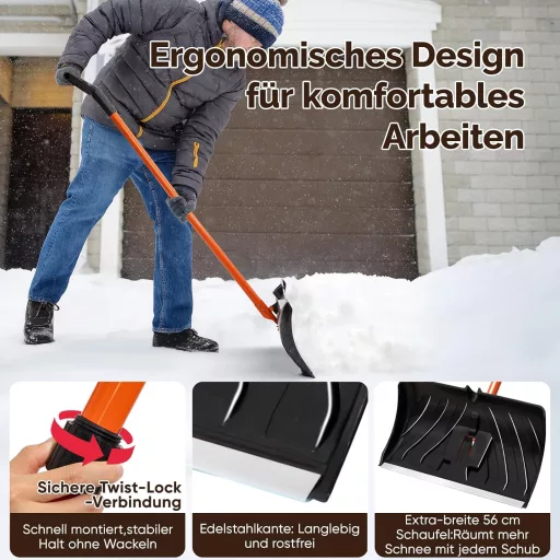 Rhdekoein 56 cm hólapát jégkaparóval, autó hókefe és szélvédő kaparóval
