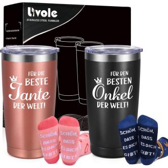   Vianočný darčekový set Livole pre tetu a uja – termohrnček a ponožky