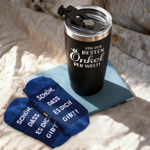 Vianočný darčekový set Livole pre tetu a uja – termohrnček a ponožky