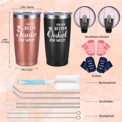 Vianočný darčekový set Livole pre tetu a uja – termohrnček a ponožky