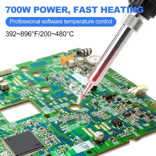 Victool 8586 2-in-1 forrasztóállomás forrólevegős forrasztópáka 200-480°C digitális kijelzővel