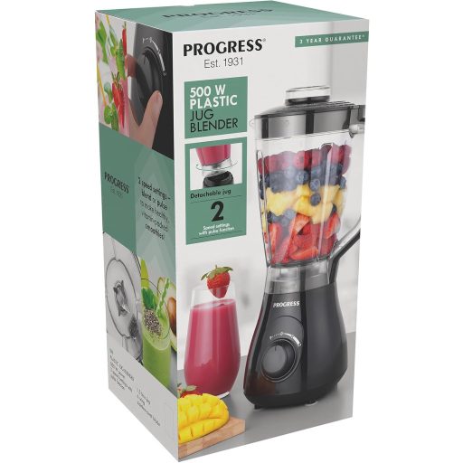 Progress 1,5L Turmixgép 2 Fokozat Pulse Funkcióval Rozsdamentes Keverővel