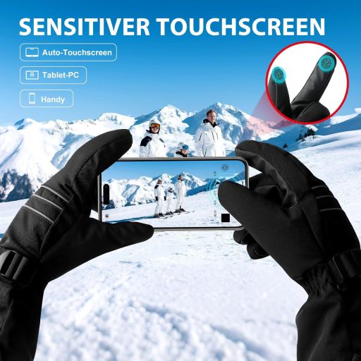 ABXMAS Fűthető Kesztyű Férfiaknak és Nőknek, 7.4V 3200mAh Elektromos Akkumulátor