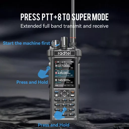 Radtel RT-950 PRO amatőr rádió GPS/APRS 10W walkie talkie hosszú hatótáv
