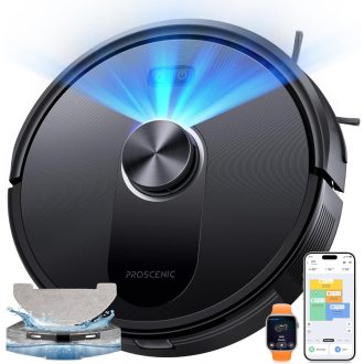   Proscenic Q10 robotporszívó lézeres navigációval, 8000Pa szívóerő, felmosó funkcióval, 200 perc üzemidő, okos térképezés