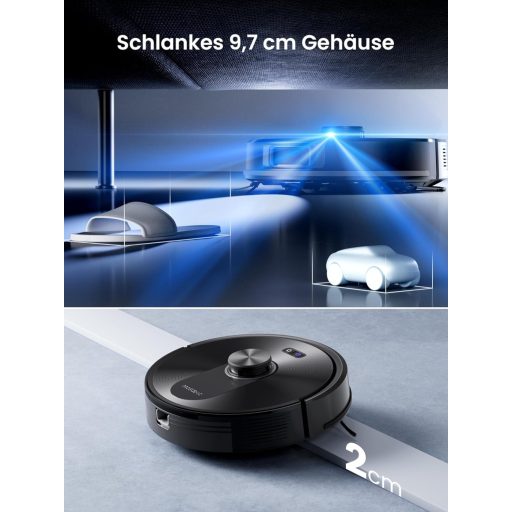 Proscenic Q10 robotporszívó lézeres navigációval, 8000Pa szívóerő, felmosó funkcióval, 200 perc üzemidő, okos térképezés